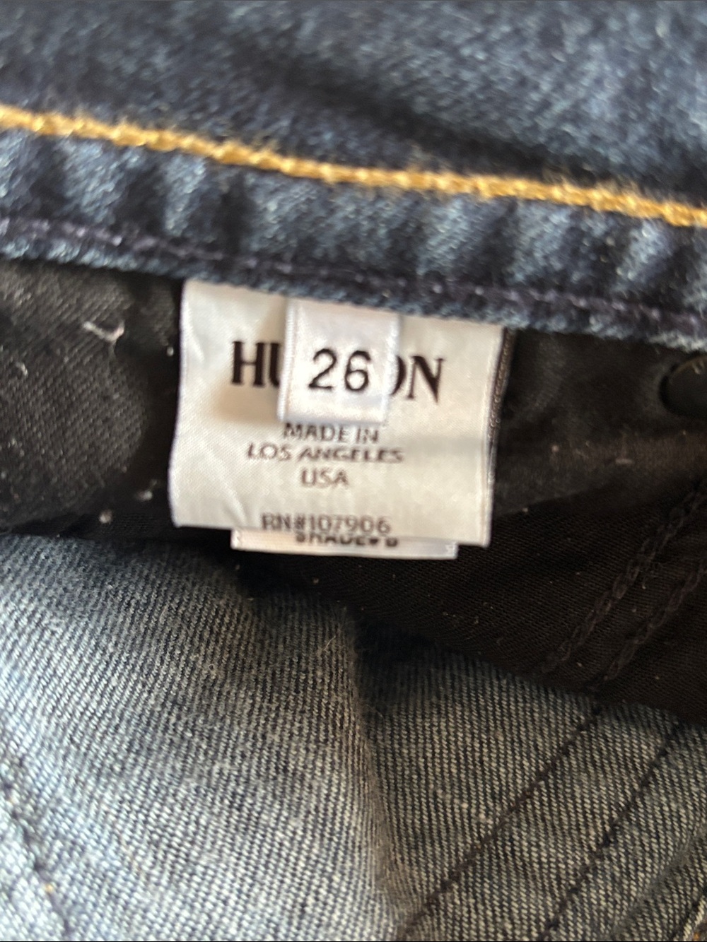 Hudson Low Rise Boot Cut Blue Jean Size 26 Style W170DHK - Picture 8 of 9